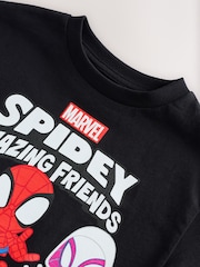 Schwarz - Kurzarm-T-Shirt mit Spider-Man-Motiv aus 100 % Baumwolle (3M.–8J.) - Bild 6 von 7