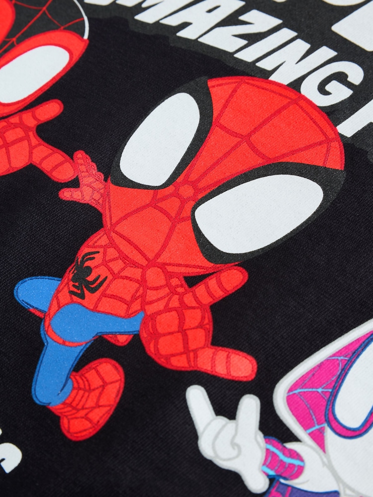 Schwarz - Kurzarm-T-Shirt mit Spider-Man-Motiv aus 100 % Baumwolle (3M.–8J.) - Bild 7 von 7