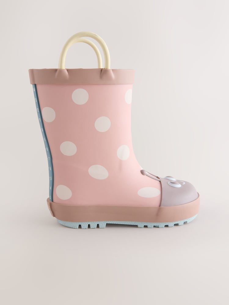 Pink Ladybird Handle Wellies - Image 2 of 5