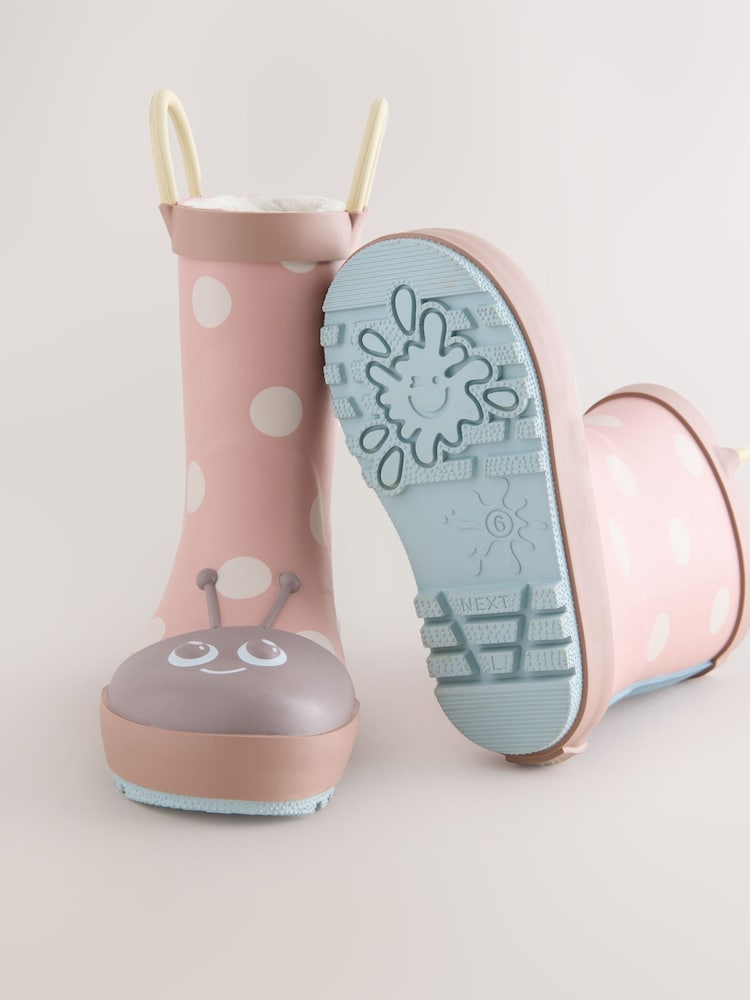 Pink Ladybird Handle Wellies - Image 5 of 5