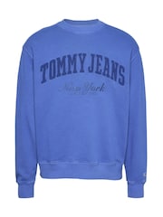 Tommy Jeans Blue Vintage Varsity 100% Cotton Sweatshirt - Image 1 of 3