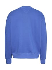 Tommy Jeans Blue Vintage Varsity 100% Cotton Sweatshirt - Image 2 of 3