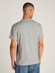 Tommy Jeans Grey Regular Fit Badge 100% Cotton T-Shirt - Image 2 of 4