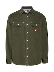 Tommy Jeans Green Corduroy 100% Cotton Shirt - Image 1 of 3