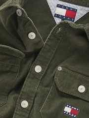 Tommy Jeans Green Corduroy 100% Cotton Shirt - Image 3 of 3