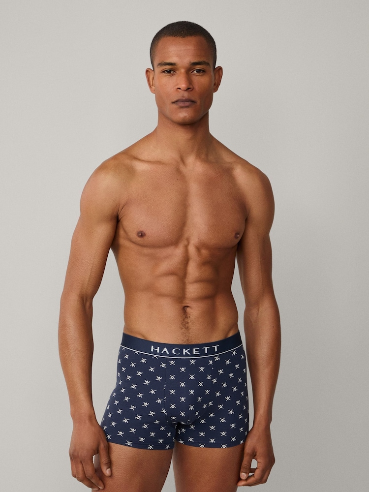 Hackett Pack Of 3 Cotton Boxer Trunks - Image 10 of 13
