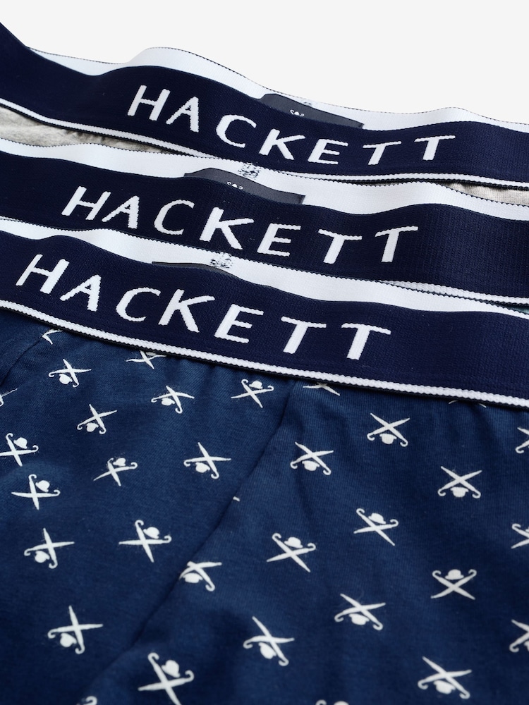 Hackett Pack Of 3 Cotton Boxer Trunks - Image 5 of 13