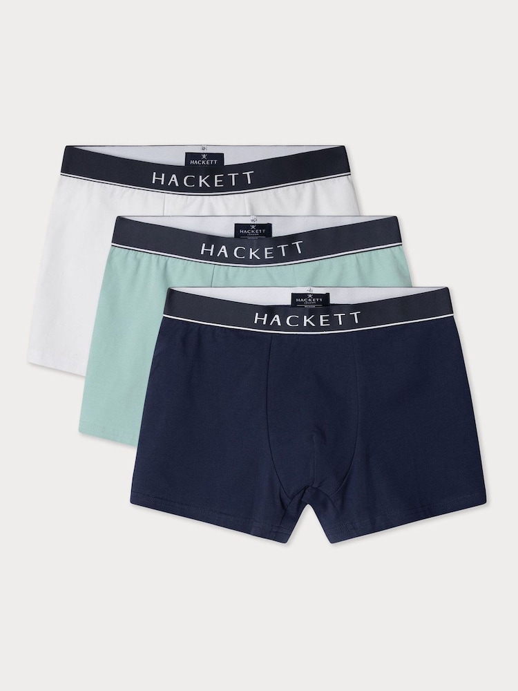 Hackett 3 Pack Multi Cotton Elastane Boxer Trunks - Image 1 of 4