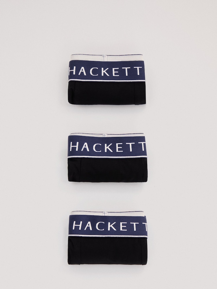 Hackett Pack Of 3 Cotton Boxer Trunks - Image 4 of 4