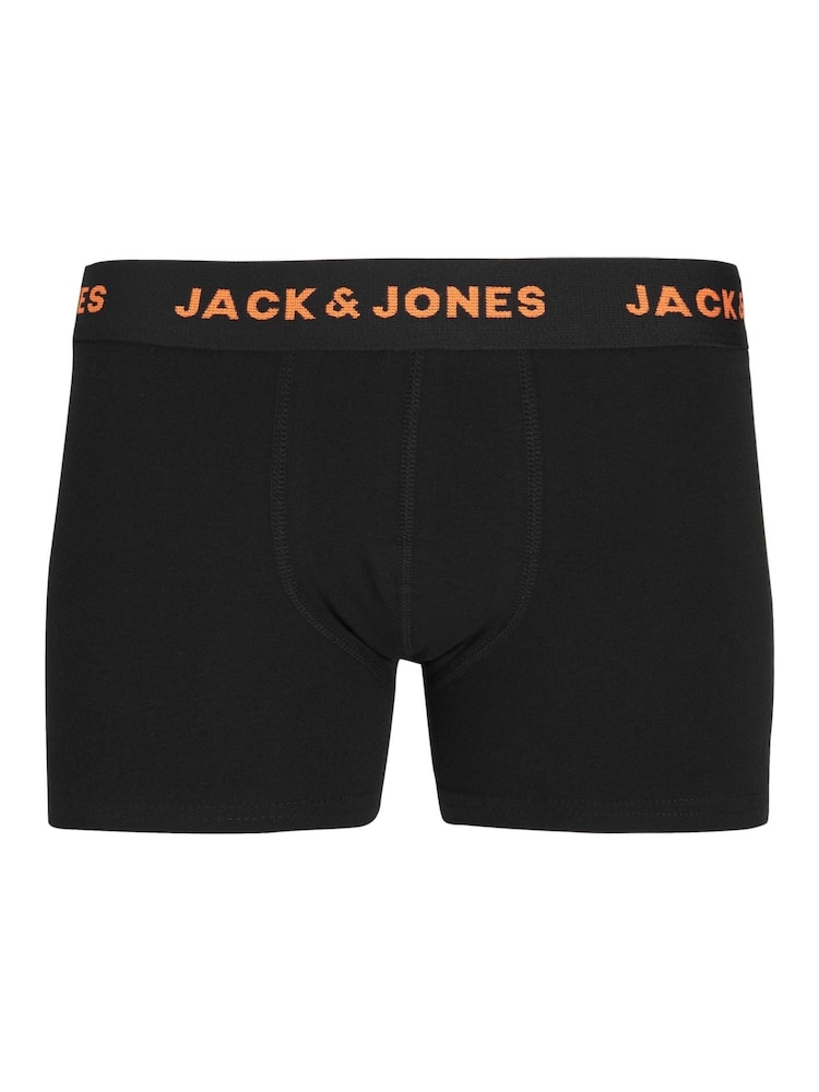 JACK & JONES Junior Logo Black Boxers 7 Pack - Image 2 of 7