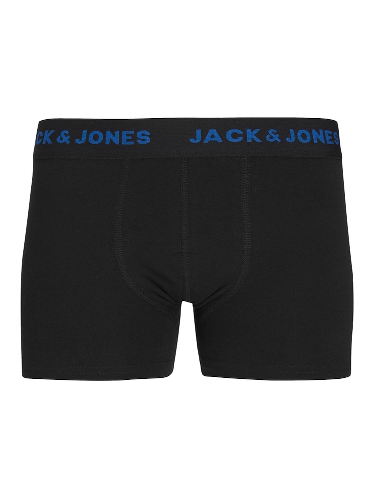 JACK & JONES Junior Logo Black Boxers 7 Pack - Image 3 of 7