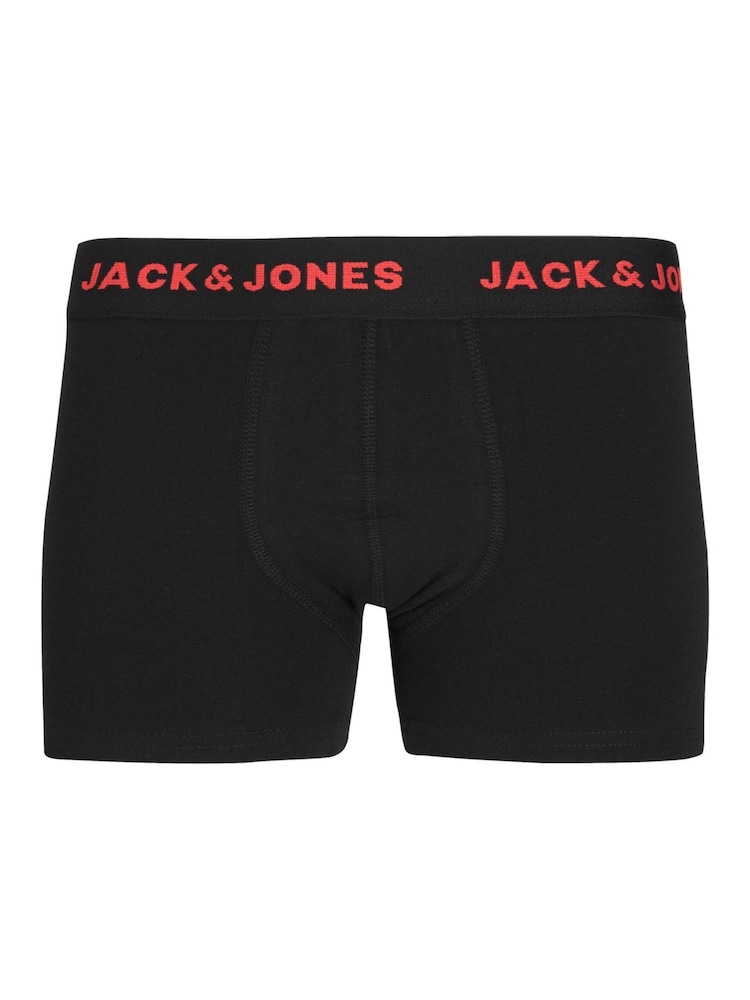 JACK & JONES Junior Logo Black Boxers 7 Pack - Image 5 of 7