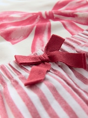 Cream/Red Bow Santa Sweatshirt Pyjamas (2-16yrs) - Image 6 of 7