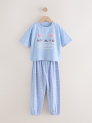 Blue/Pink Cataroon - Pyjamas mit Jogginghosen 3er-Pack (3–16 J.) - Bild 2 von 17