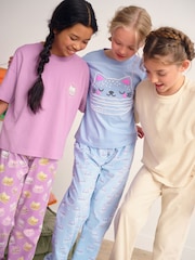 Blue/Pink Cataroon - Pyjamas mit Jogginghosen 3er-Pack (3–16 J.) - Bild 9 von 17