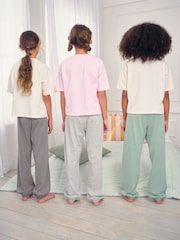 Green/Pink Love Slogan Jogger Pyjamas 3 Pack (3-16yrs) - Image 6 of 12