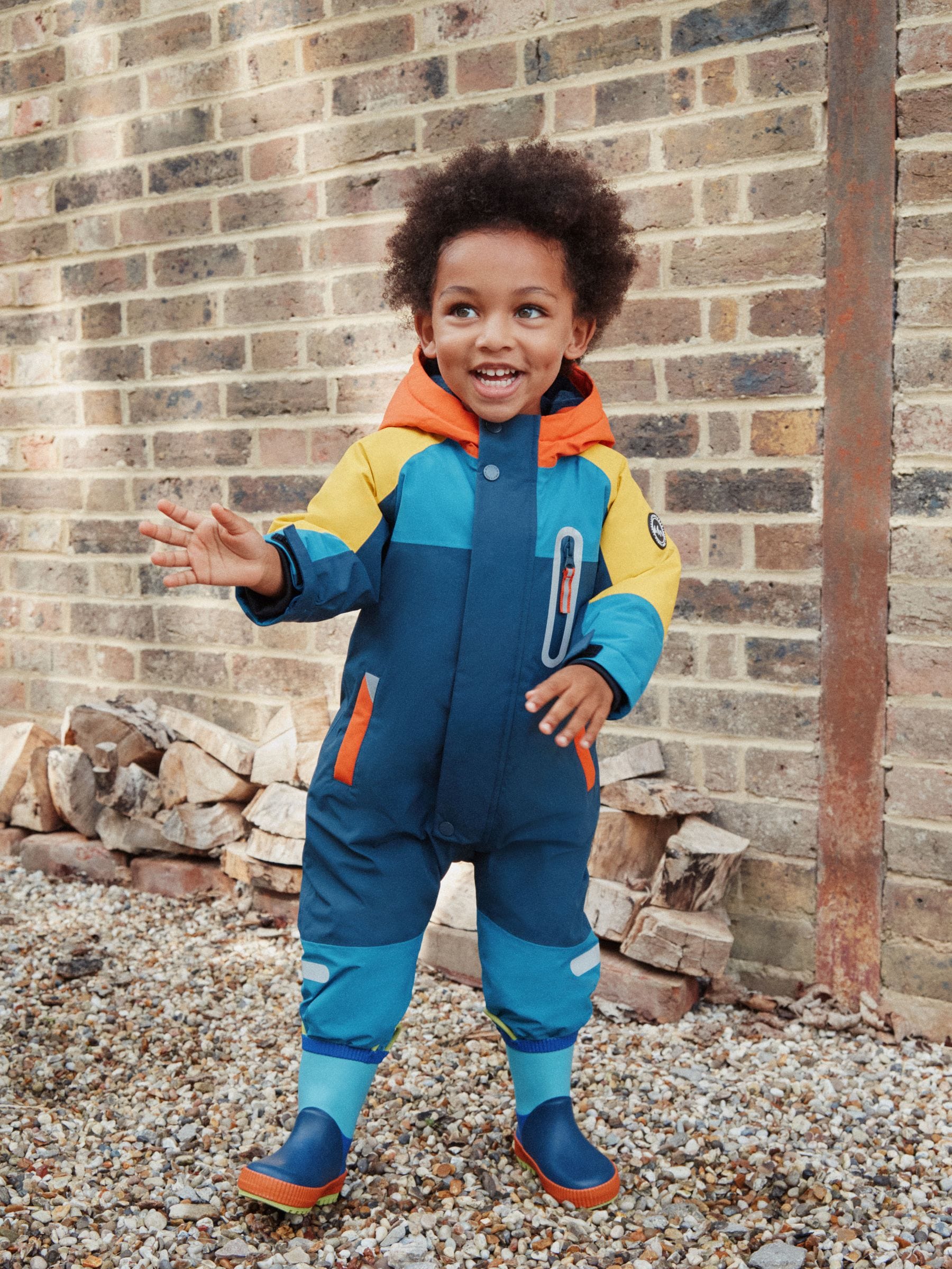 Buy Navy Colourblock Waterproof Snowsuit (3mths-7yrs) from Next USA