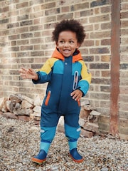 Navy Colourblock Waterproof Snowsuit (3mths-7yrs) - Image 2 of 5