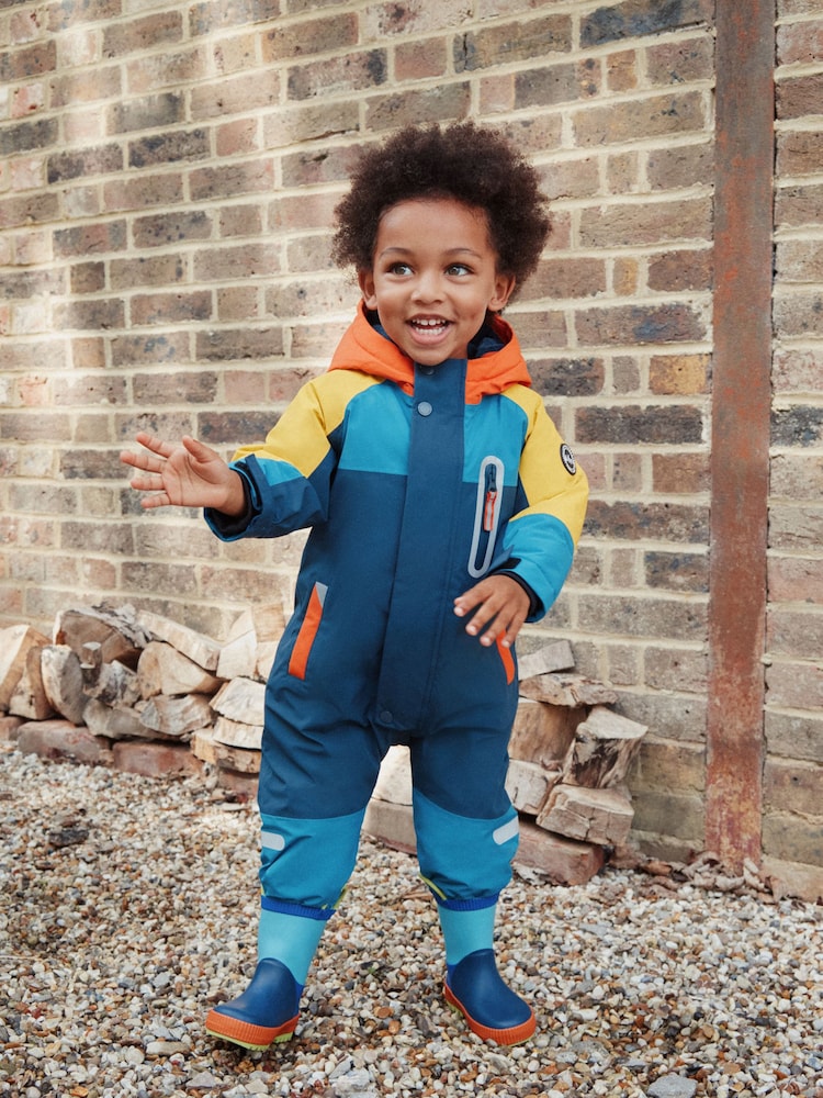 Navy Colourblock Waterproof Snowsuit (3mths-7yrs) - Image 2 of 5