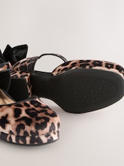 Leopard Print Platform Heel Occasion Shoes - Image 4 of 5