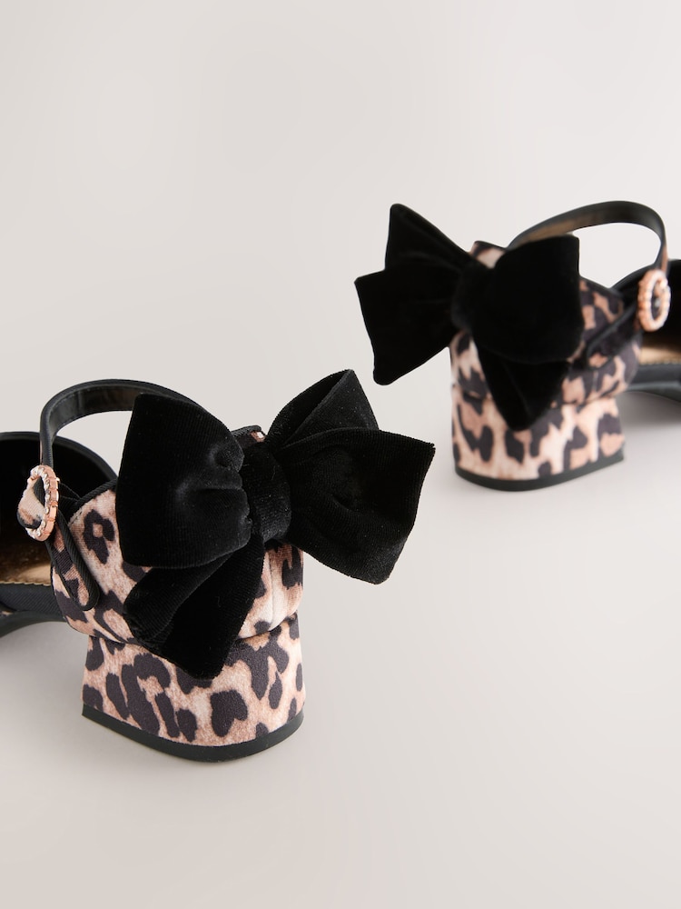 Leopard Print Platform Heel Occasion Shoes - Image 5 of 5