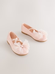 Pink Bow Satin Ballet Shoes - Image 1 of 5