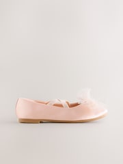 Pink Bow Satin Ballet Shoes - Image 2 of 5