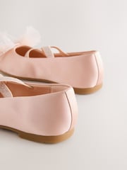 Pink Bow Satin Ballet Shoes - Image 4 of 5
