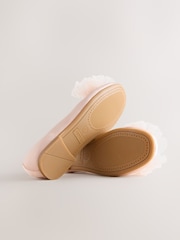 Pink Bow Satin Ballet Shoes - Image 5 of 5