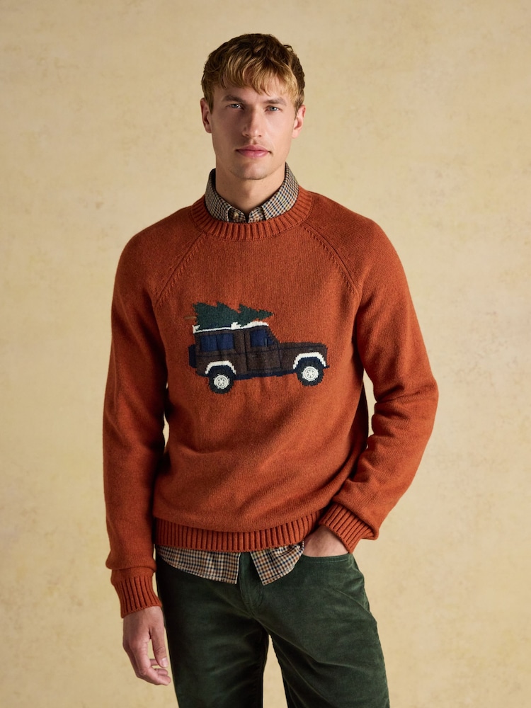 Offroad Orange Crew Neck Jumper - Image 1 of 8 Offroad Orange Crew Neck Jumper - Image 1 of 8