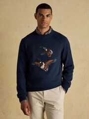 Duck Intarsia Crew Neck Jumper - Imagem 1 de 7