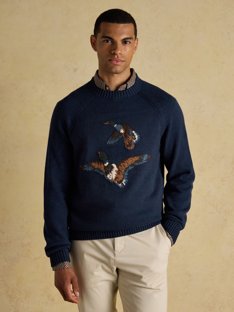 Duck Intarsia Crew Neck Jumper - Imagem 1 de 7