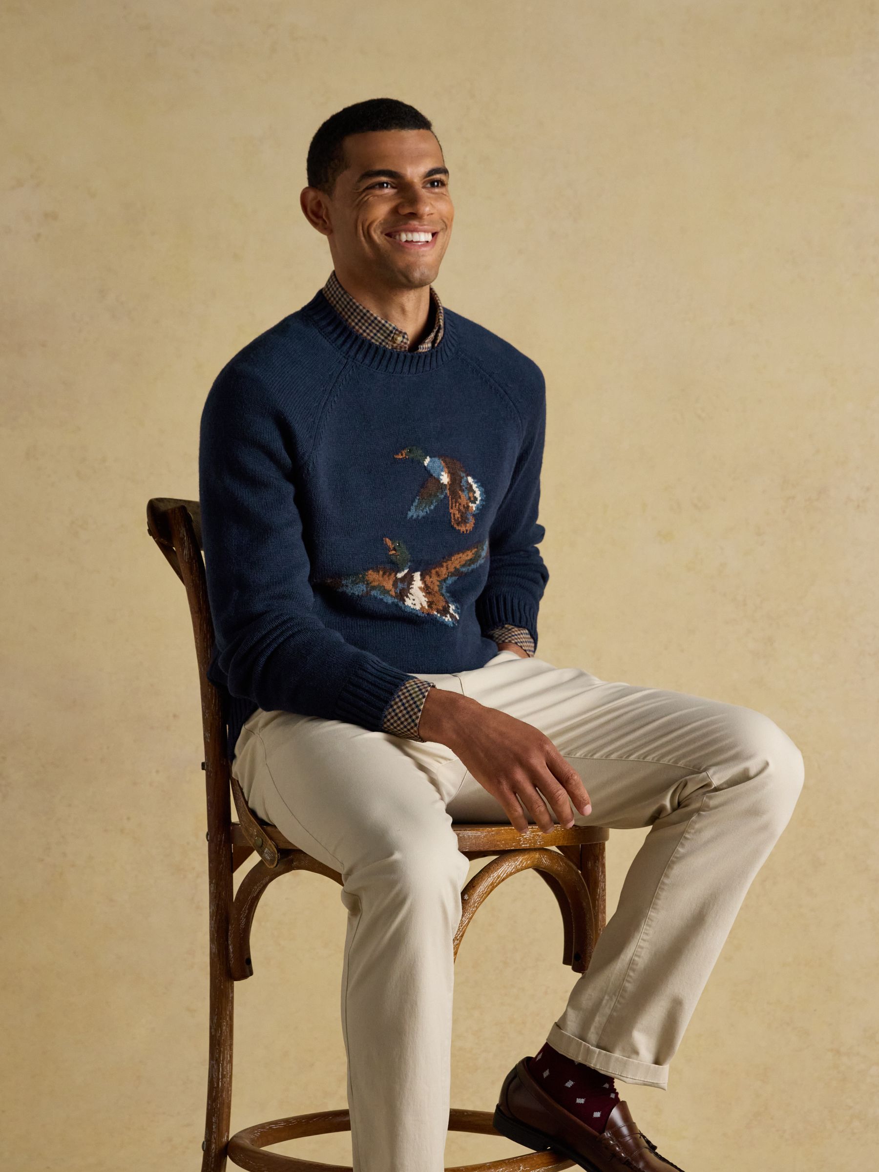トップス YOKE INTARSIA BLOCKING CREWNECK SWEATER Buy Joules Duck Intarsia Blue Crew Neck Jumper from Next USA