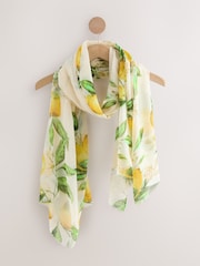 Lemon Print Lightweight Scarf - Image 1 of 3