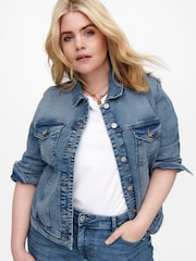 ONLY Curve Light Wash Denim Jacket - Imagen 1 de 6