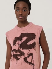 Jigsaw Pink Graffiti Lips Tank - Image 2 of 7