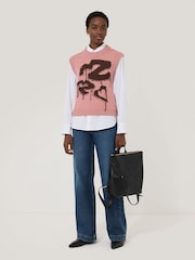Jigsaw Pink Graffiti Lips Tank - Image 3 of 7