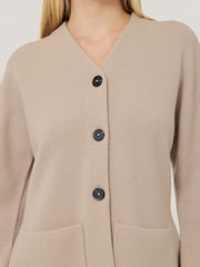 Jigsaw Cream Darted Longline Knit Jacket - Image 2 of 7