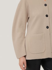 Jigsaw Cream Darted Longline Knit Jacket - Image 4 of 7