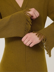 Jigsaw Green Silk Blend Boucle Dress - Image 4 of 7