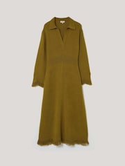 Jigsaw Green Silk Blend Boucle Dress - Image 7 of 7