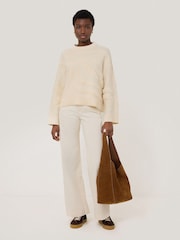 Jigsaw Cream Loop Intarsia Jumper - Image 3 of 5