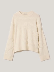 Jigsaw Cream Loop Intarsia Jumper - Image 5 of 5
