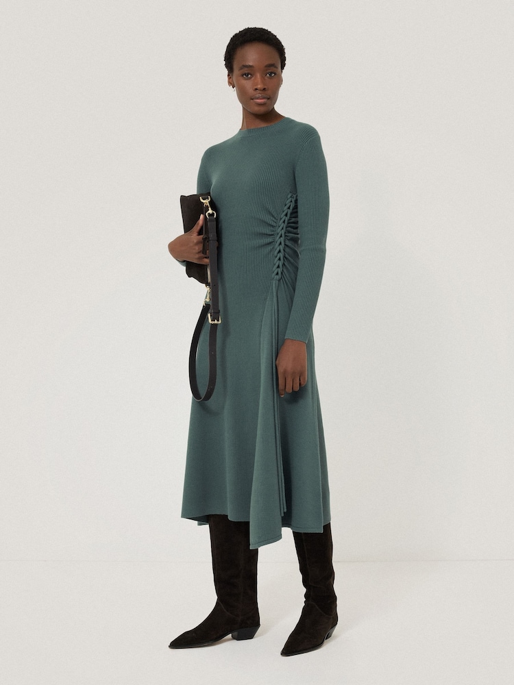 Jigsaw Green Braided Knit Dress - Image 1 of 6