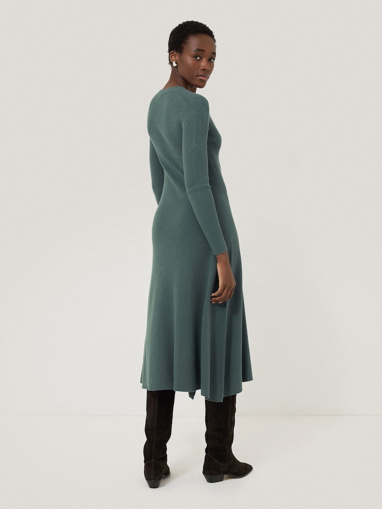 Jigsaw Green Braided Knit Dress - Image 2 of 6