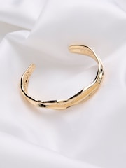 FatFace Gold Tone Chunky Bangle - Image 2 of 2