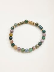 FatFace Green Stone Stretch Bracelet - Image 1 of 2