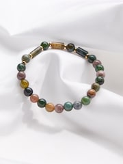 FatFace Green Stone Stretch Bracelet - Image 2 of 2