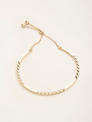FatFace Gold Tone Twist Adjustable Bracelet - Image 1 of 2
