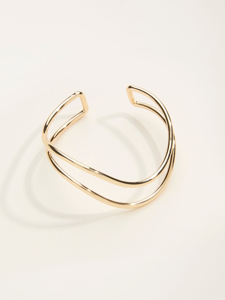 FatFace Gold Tone Twist Bangle - Image 1 of 2